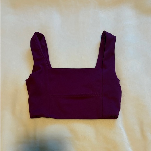 Tiger Friday Tops - Tiger Friday Square Crop Tank Top in Deep Plum AXS